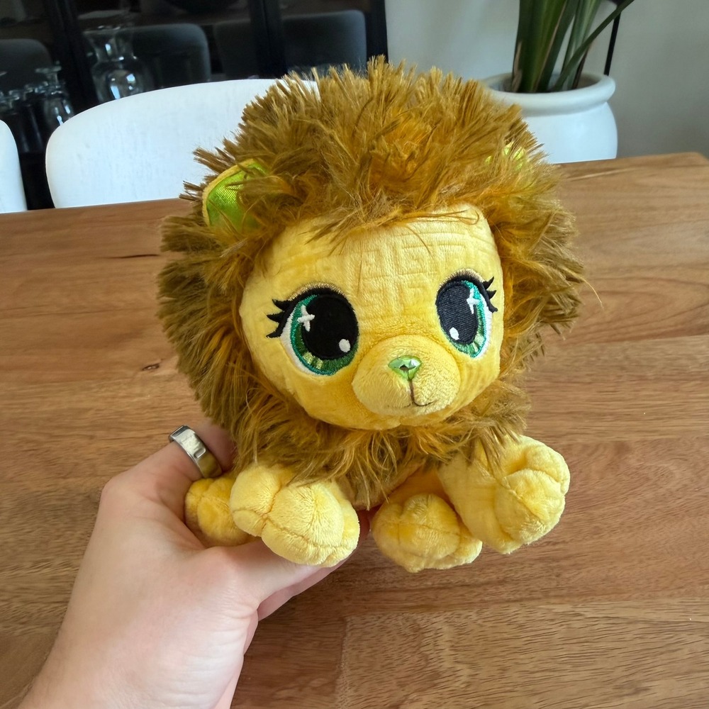 Gund P.Lushes Pets Eleni Key Lion Plush Yellow Brown Mane Green Eyes T84500